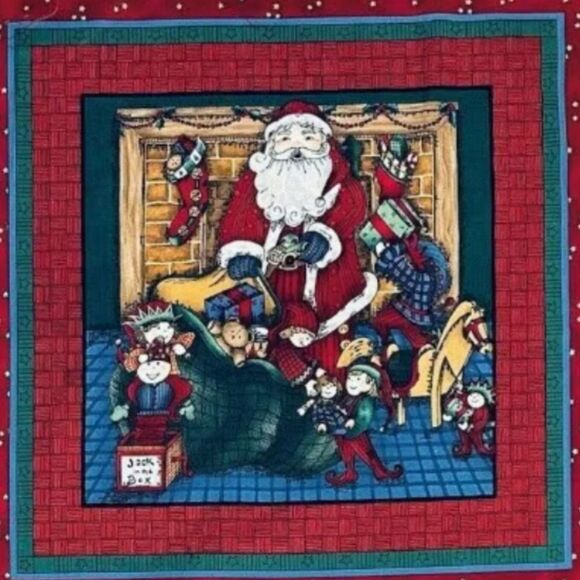 Santa Panel Christmas Panel Fabric Quilt Panel Pillow Quilt Blocks Cranston READ - Picture 4 of 6